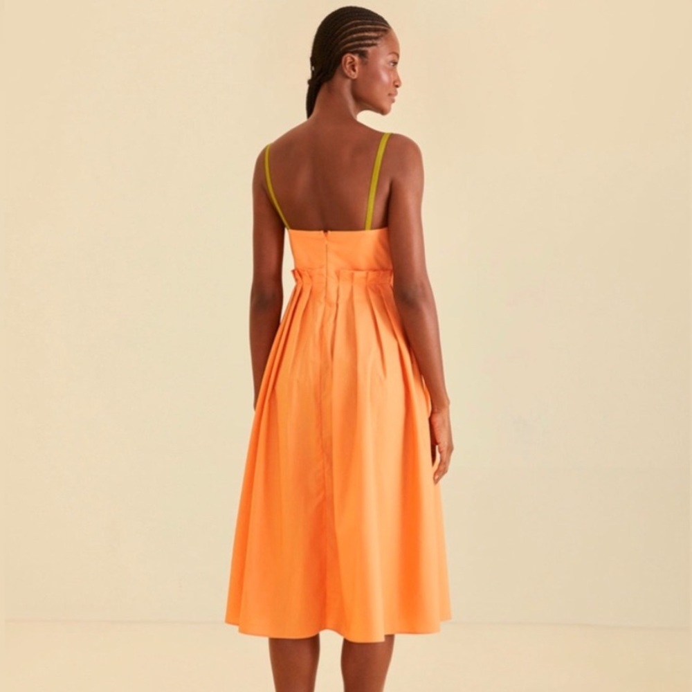 FARM Rio Bi-Color Orange Midi Dress - Picture 4 of 6